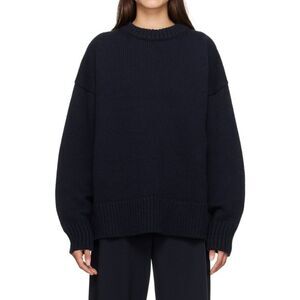 Missouri Italian Black Wool Blend High Neck Pullover Sweater Size L